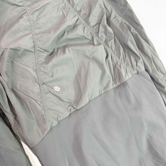 Lululemon Dance Studio Jacket Womens 10 Gray Full Zip Hooded Activewear - Picture 9 of 10